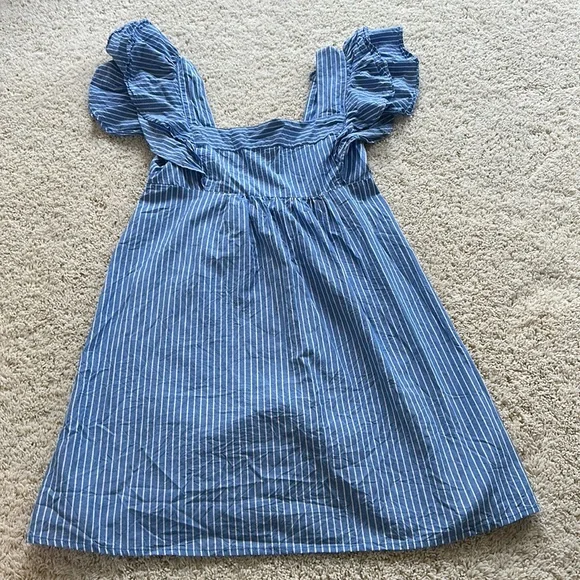 urban outfitters blue striped dress Kiton Short Sleeve Shirt White Orange Royal Blue Check 37 - 14 1/2 SAL main image 1